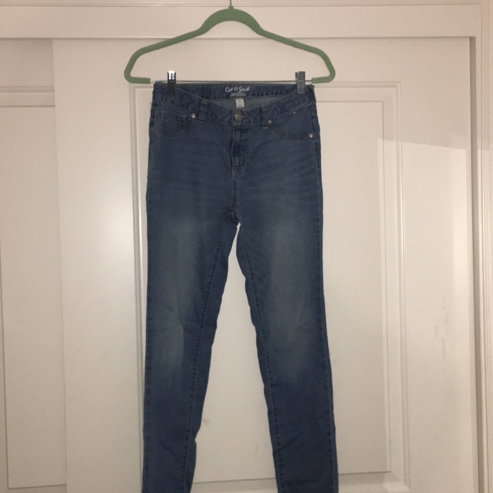 good condition blue jeans
